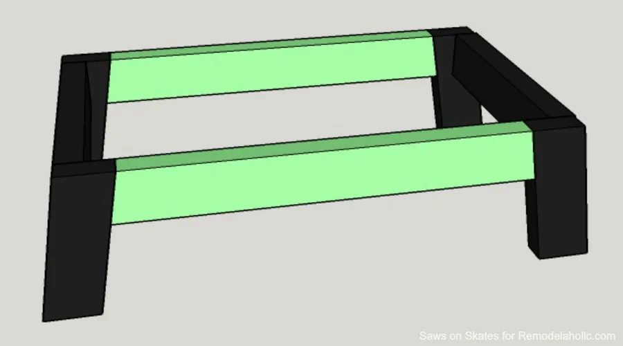 Chunky Nightstand Saws On Skates Leg Assembly