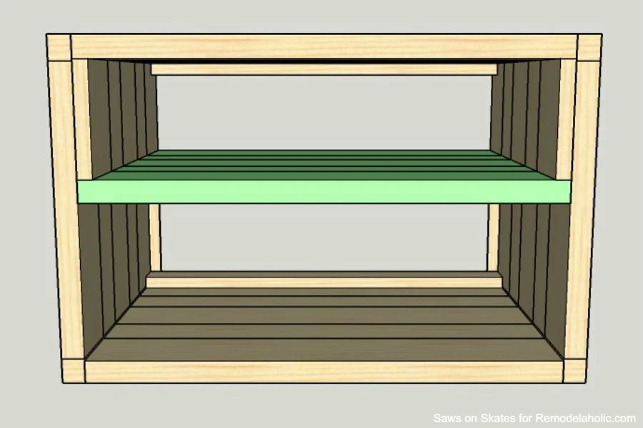 Chunky Nightstand Saws On Skates Middle Shelf Installation