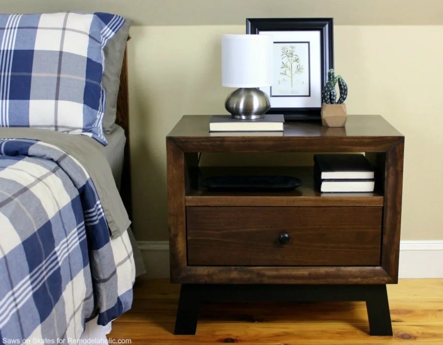 Handmade Chunky Solid Wood Nightstand walkthrough + Building Plan