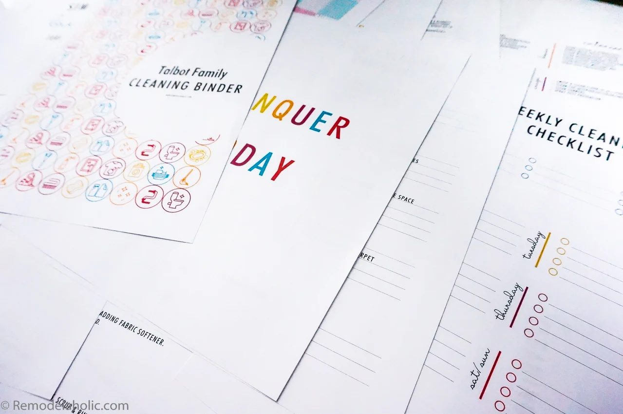 Handmade Editable Cleaning Calendar and Cleaning Binder Printable Set, Spring Cleaning Checklist, And Kids Chore Chart @Bekob (2)