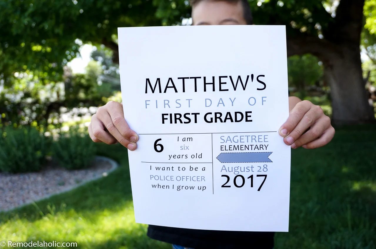 Free Printable First Day of School Signs