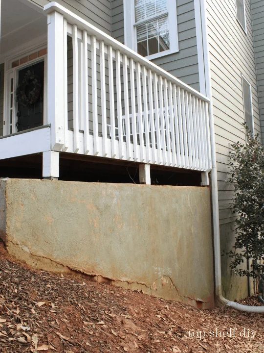How To Clean And Cover A Concrete Foundation Wall And Add A Trellis For Plants, Top Shelf Handmade On Bekob
