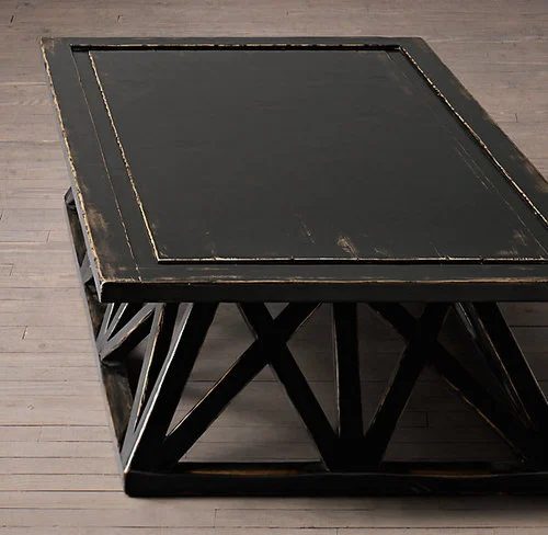 Restoration Hardware Inspired Trestle Door Coffee Table