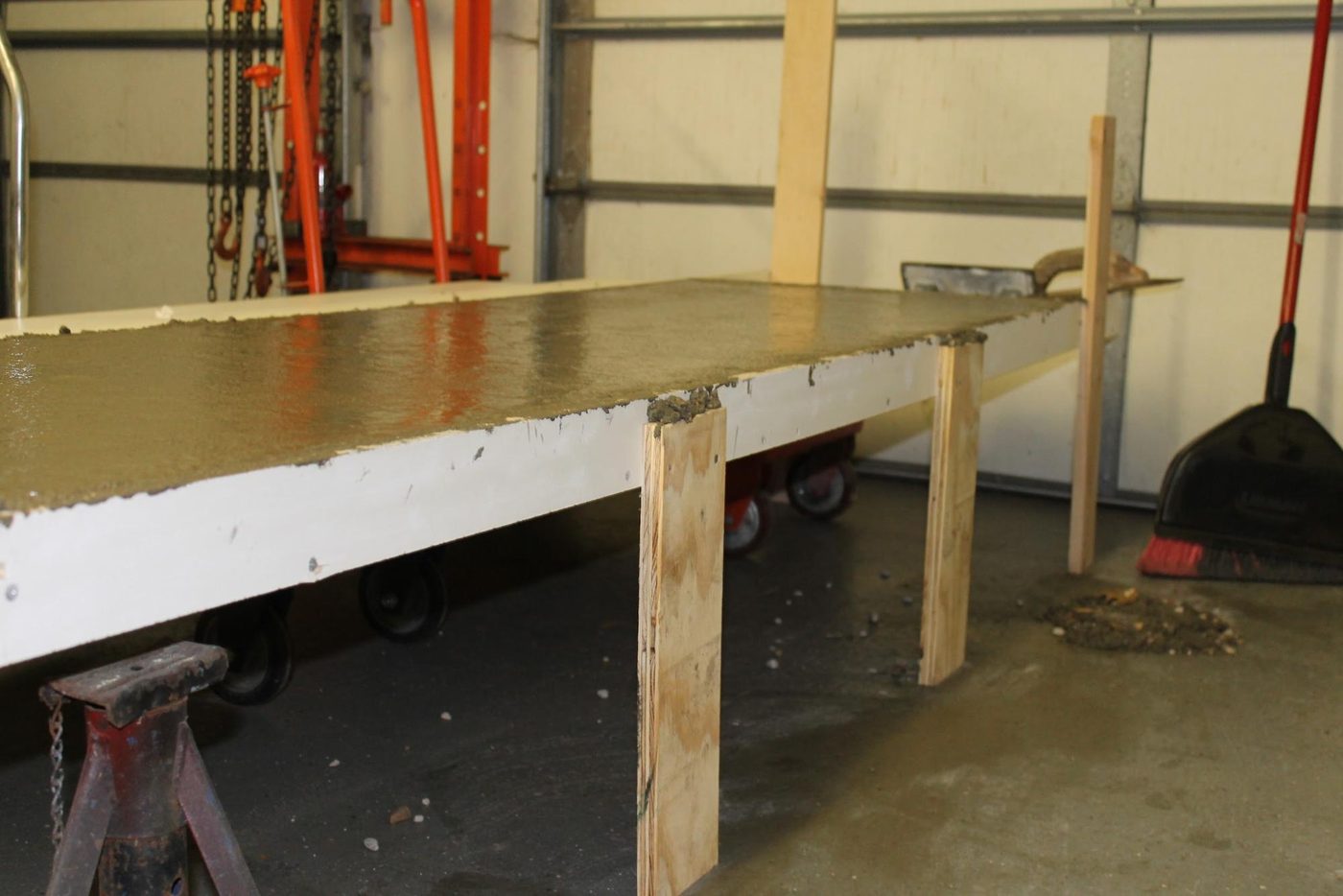 curing Handmade concrete countertops