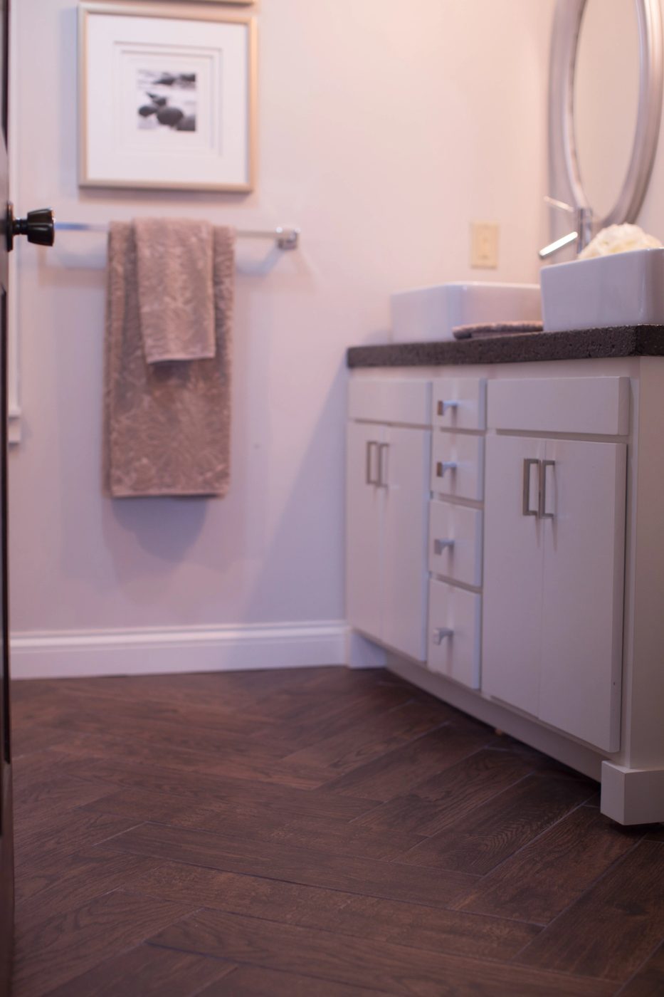 master bathroom renovation with Handmade concrete countertops Construction2Style on @Bekob (23)