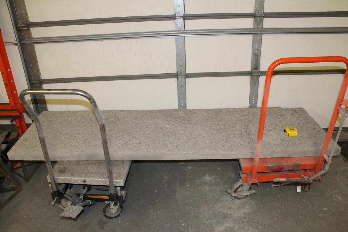 drying out Handmade concrete countertops before sealing