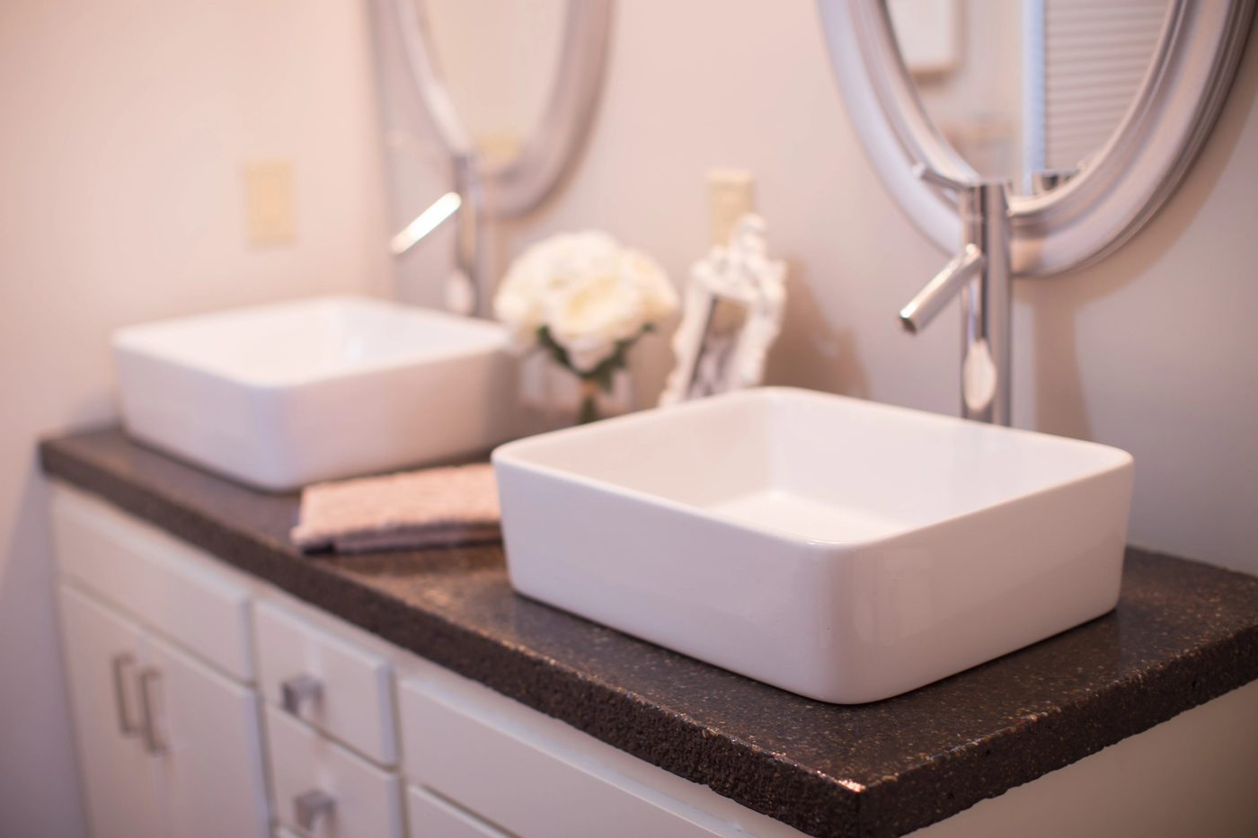 master bathroom renovation with Handmade concrete countertops Construction2Style on @Bekob (10)