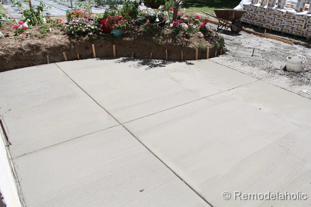 Handmade concrete patio part two-13-2