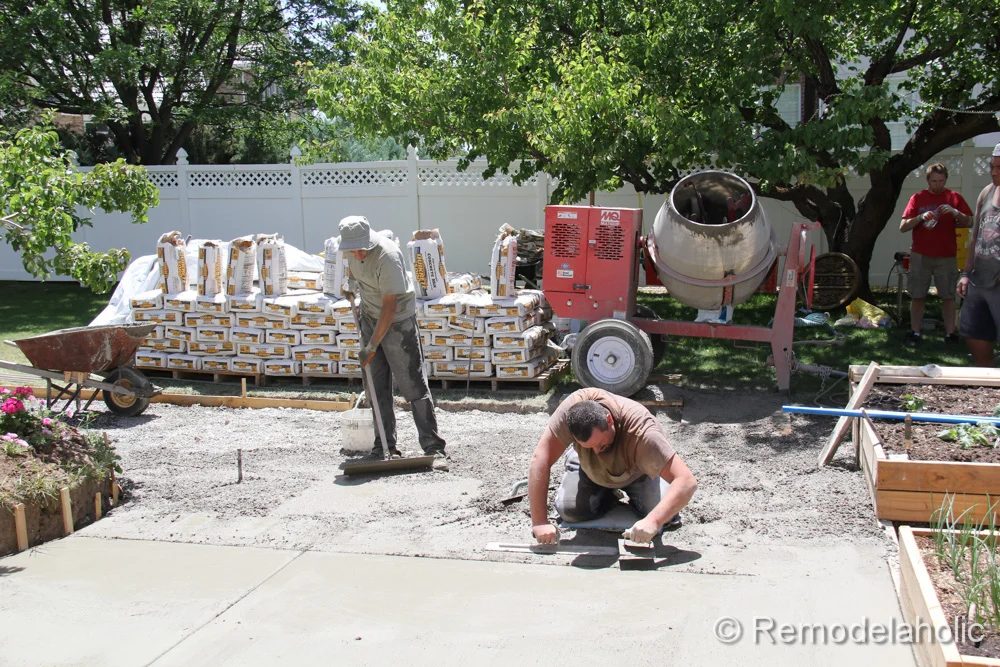 Handmade concrete patio part two-15-2