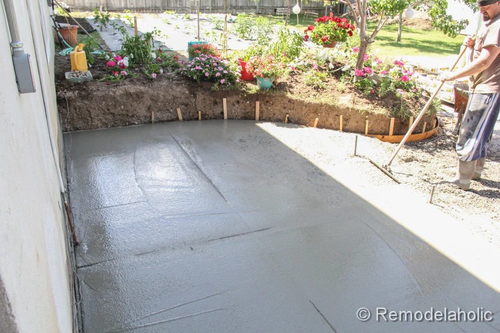Handmade concrete patio part two-7-2