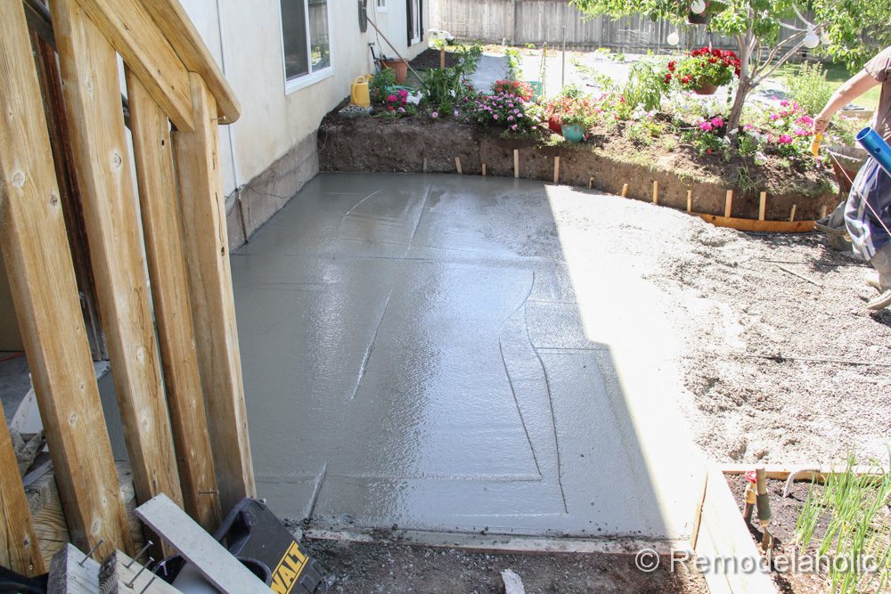 Handmade concrete patio part two-8-2