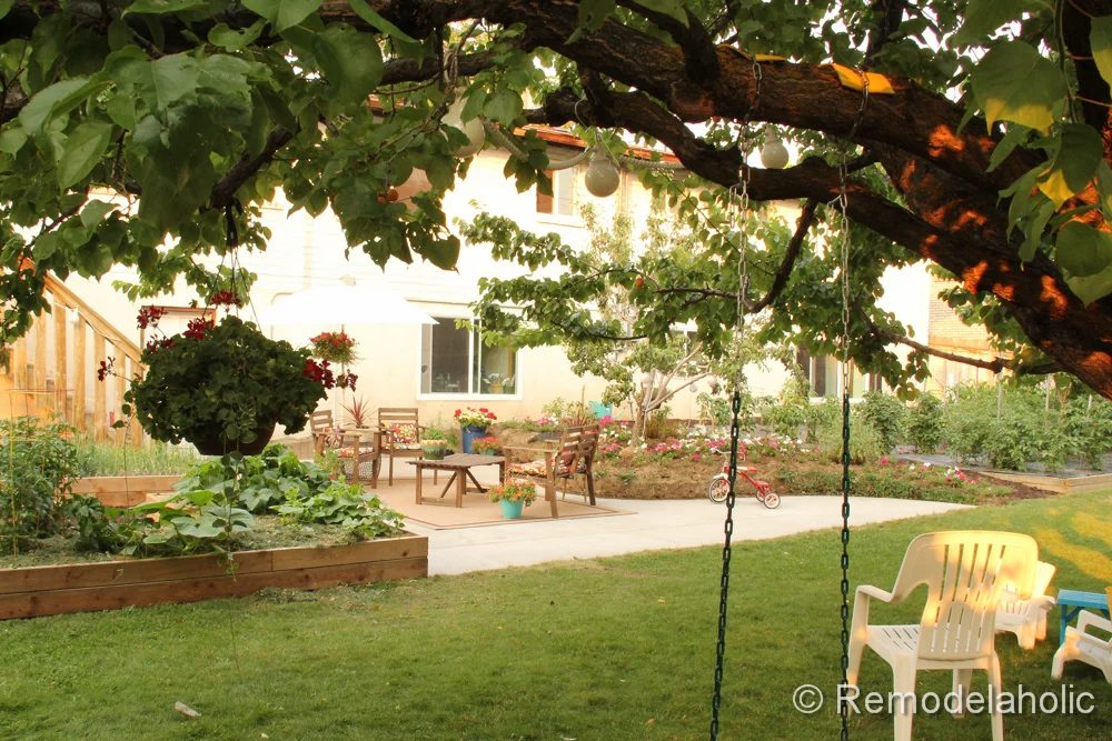 Handmade concrete patio