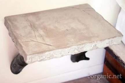 build a concrete side table, borganic