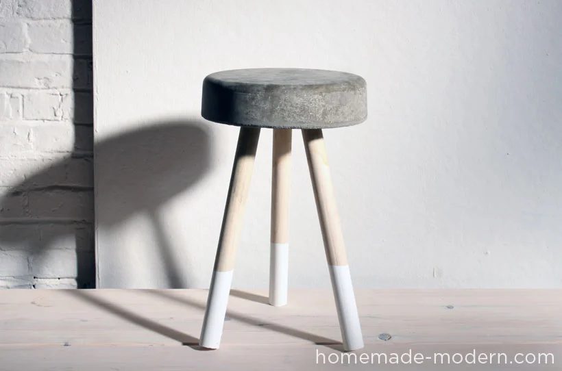 $5 concrete bucket stool, Homemade Modern