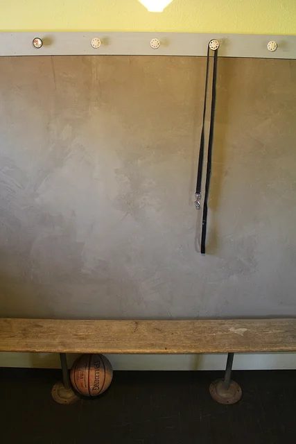 concrete accent wall, Kara Paslay Designs