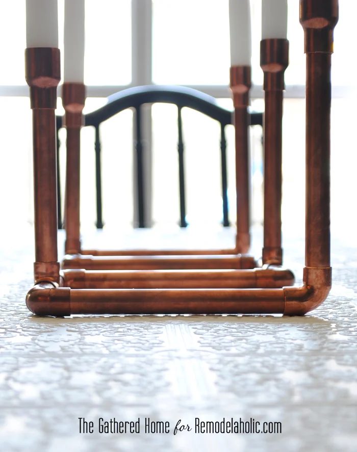 Handmade Copper Pipe Candelabra by The Gathered Home for Bekob.com