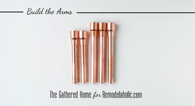Handmade Copper Pipe Candelabra by The Gathered Home for Bekob.com