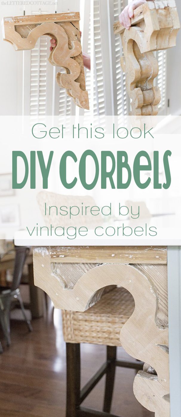 Handmade Vintage-Inspired Corbels | pattern and walkthrough on Bekob.com #corbel #decorate #handmade #woodwork