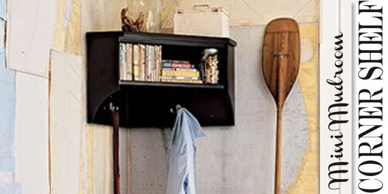 Handmade Corner Shelf with Storage