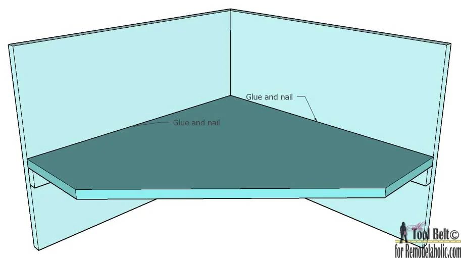 Easily build extra storage for your tight spaces with these free Handmade corner shelf plans on Bekob.com