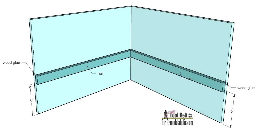 Easily build extra storage for your tight spaces with these free Handmade corner shelf plans on Bekob.com
