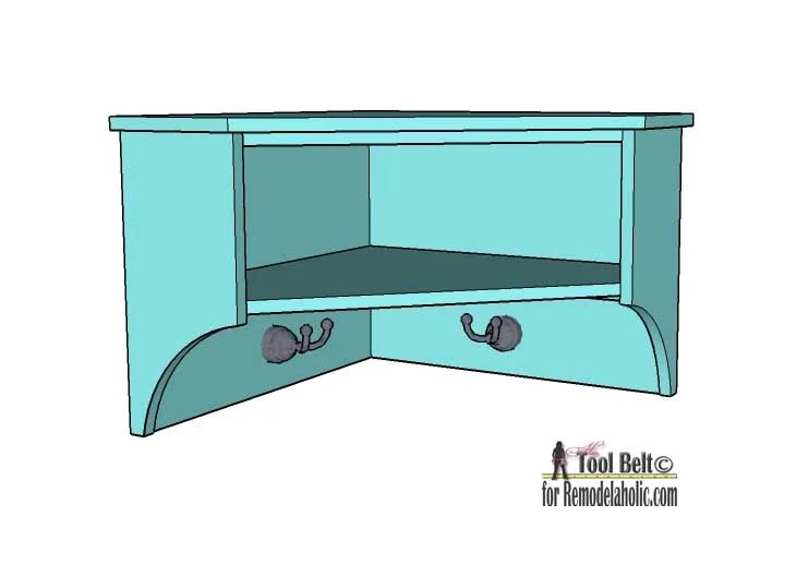 Easily build extra storage for your tight spaces with these free Handmade corner shelf plans on Bekob.com