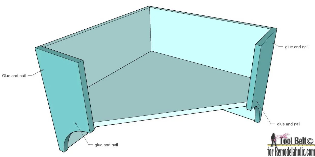 Easily build extra storage for your tight spaces with these free Handmade corner shelf plans on Bekob.com