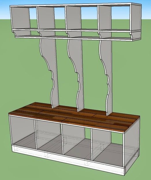 how to build entryway mudroom cubby shelving system, Home Heart and Hands featured on Bekob