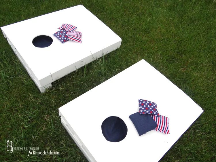 make a kid-sized cornhole set from one pallet, Provident Home Design on Bekob