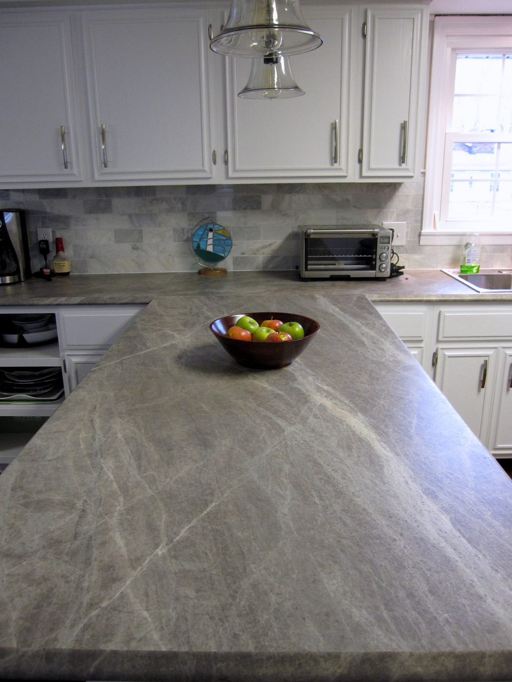 New soapstone style laminate countertops