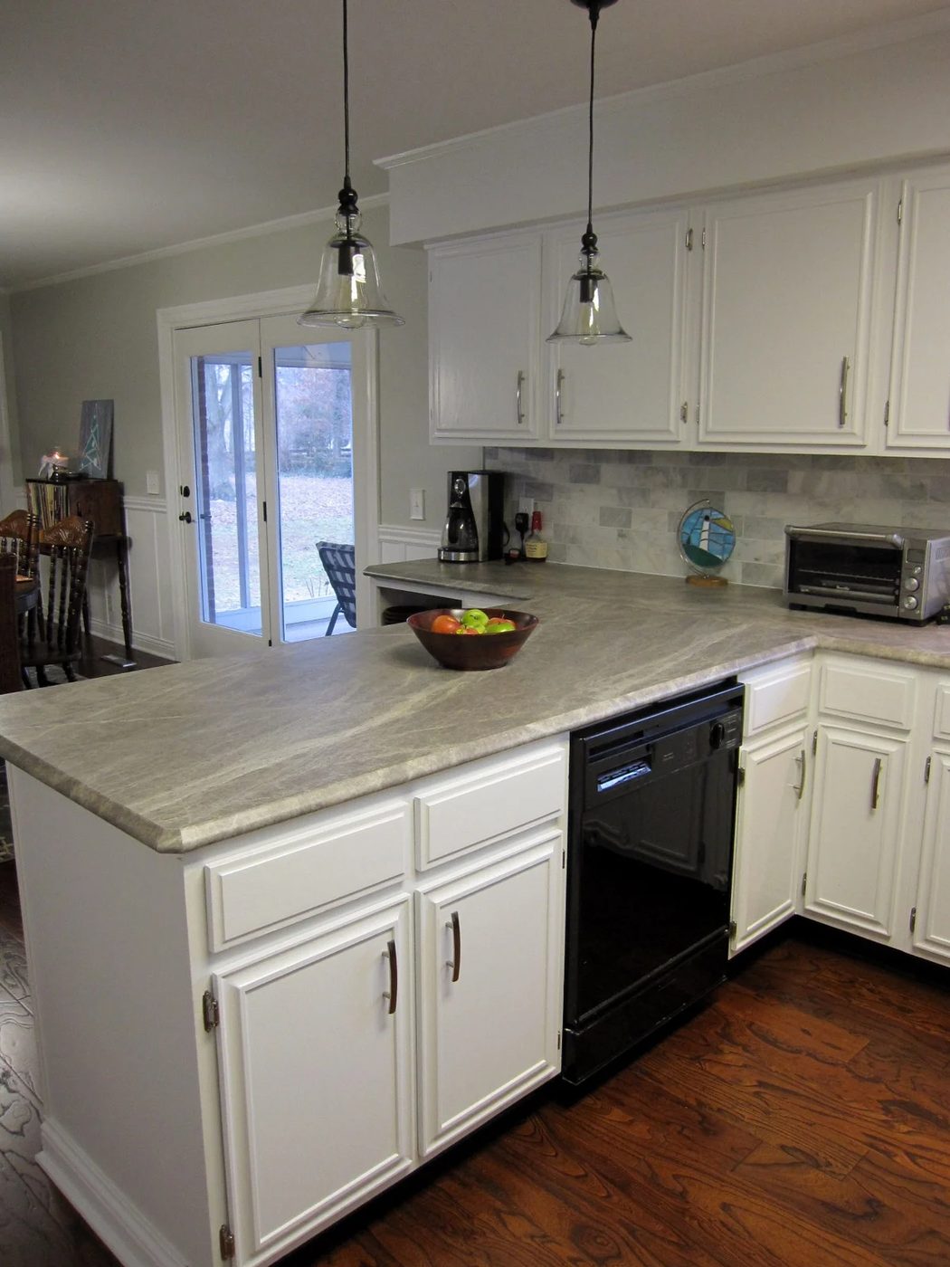 New soapstone style laminate countertops