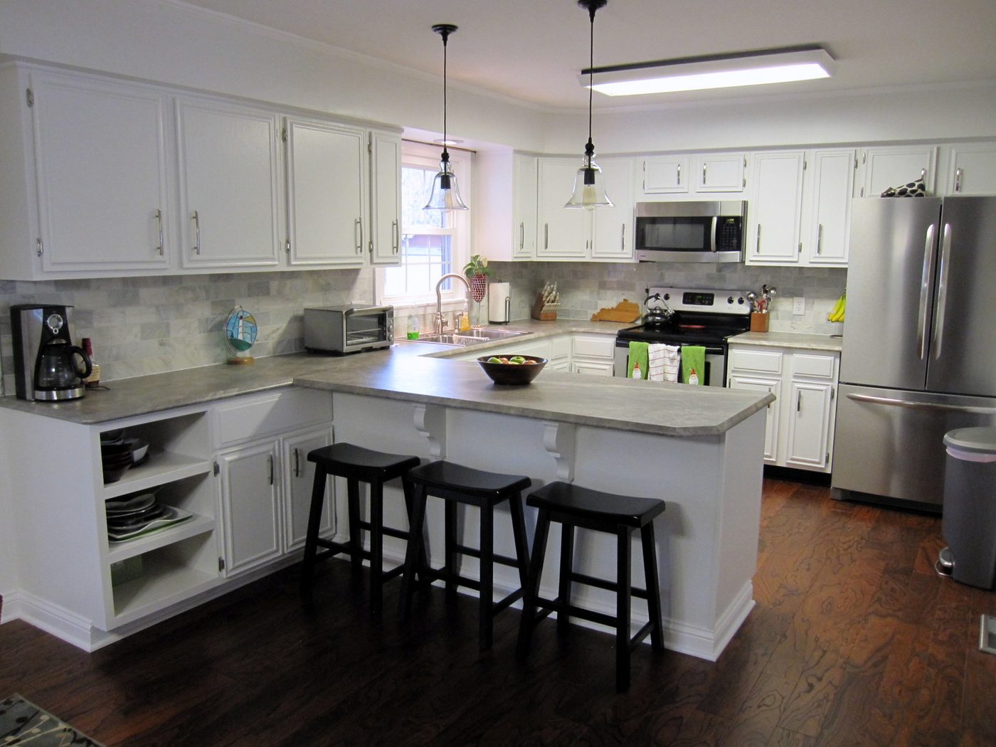 New soapstone style laminate countertops
