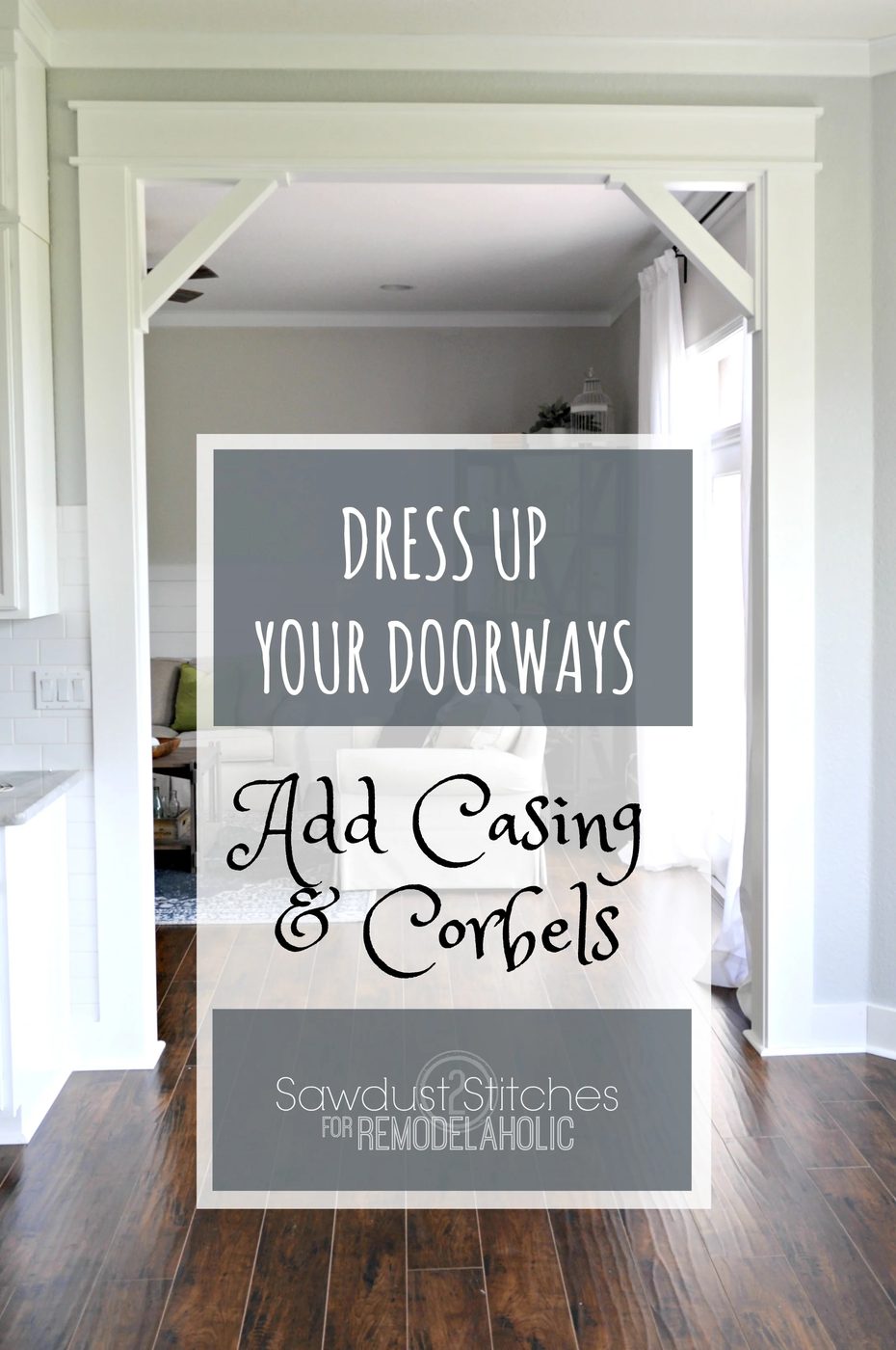 Adding Casings And Corbels To A Doorframe | Upgrade from builder basic by installing a Handmade craftsman door casing with straightforward Handmade corbels.