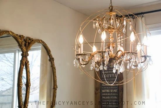 crystal orb chandelier handmade, Vintage Romance Style featured on Bekob