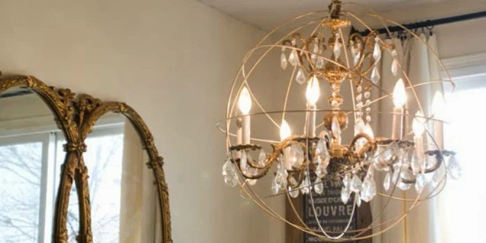 Handmade Crystal Orb Chandelier Knockoff