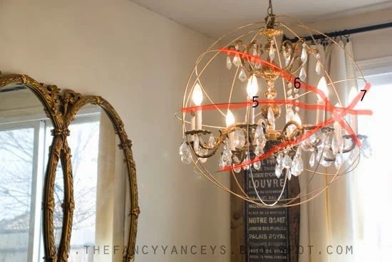 how to create a crystal orb chandelier like Restoration Hardware step 6, Vintage Romance Style featured on Bekob