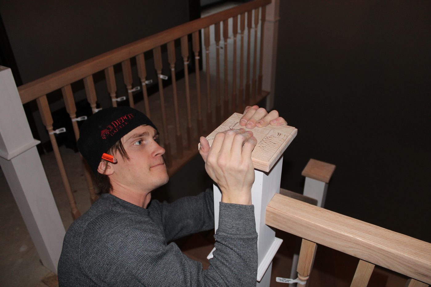 how to install a stair newel post endcap - Construction2Style via @Bekob