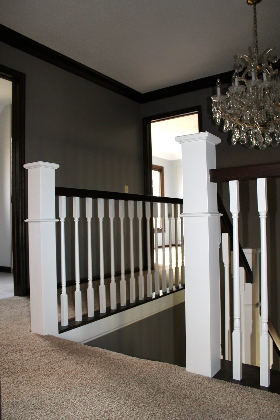new wood stair hand rail and spindles - Construction2Style via @Bekob