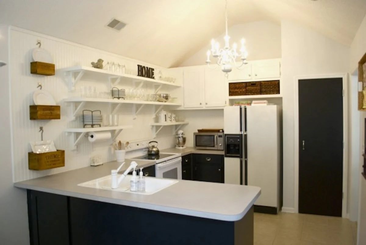 Remove Upper Cabinets For Open Kitchen Shelving Featured On Bekob