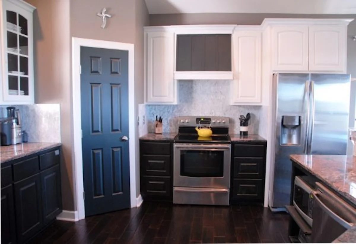 Kitchen After Painted Cabinets And Custom Range Hood The Rozy Home Featured On Bekob 600x411