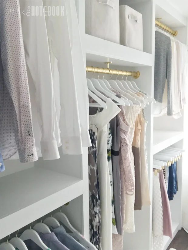 striking Custom Walk In Closet Organizer, Handmade From Plywood, Pink Little Notebook Featured On #Bekob