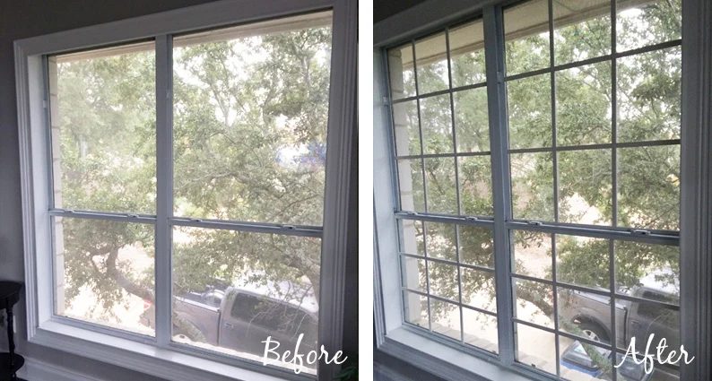 window grids walkthrough handmade mullions before and after - The Rozy Home featured on @Bekob