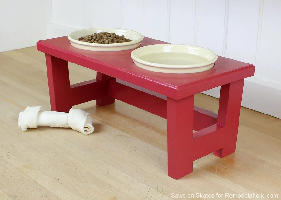 Handmade Dog Food Bowl Stand for Small Pups