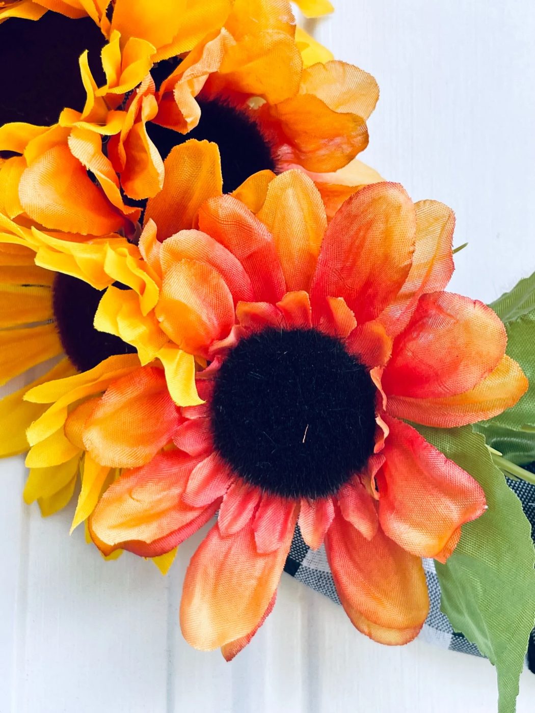 Dollar Tree Sunflower Wreath Handmade Bekob (9)