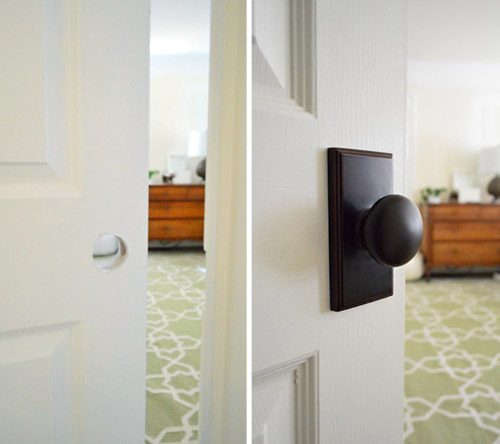 installing new door knobs - Young House Love
