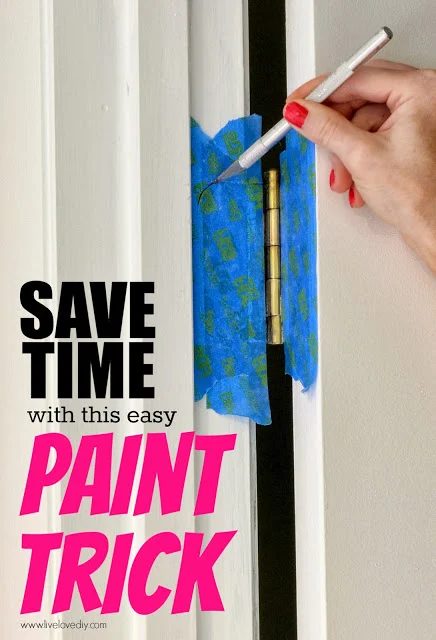 how to paint a door and not the hinges - Live Love Handmade