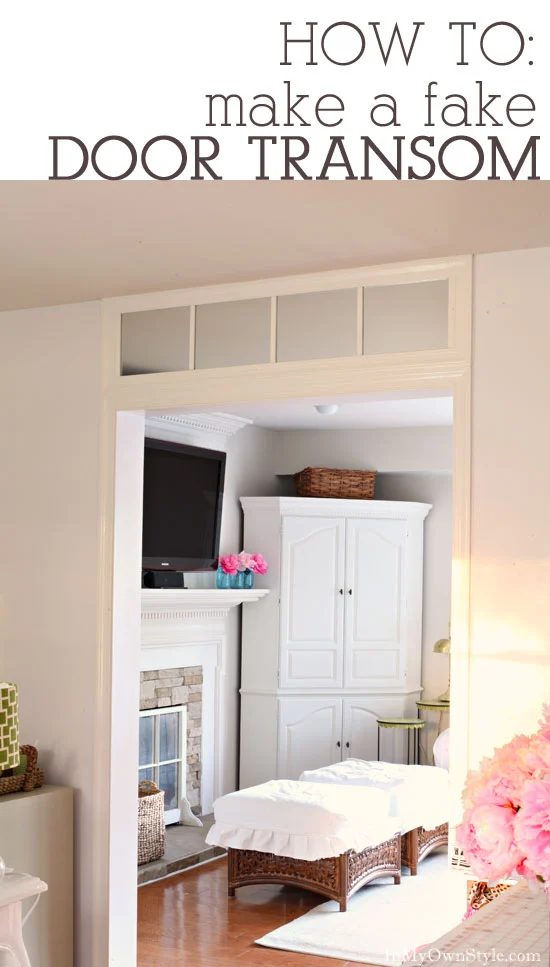 handmade faux transom window over door frame - In My Own Style