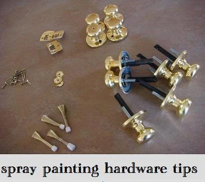 tips for spray painting hardware - Magenta and Lime