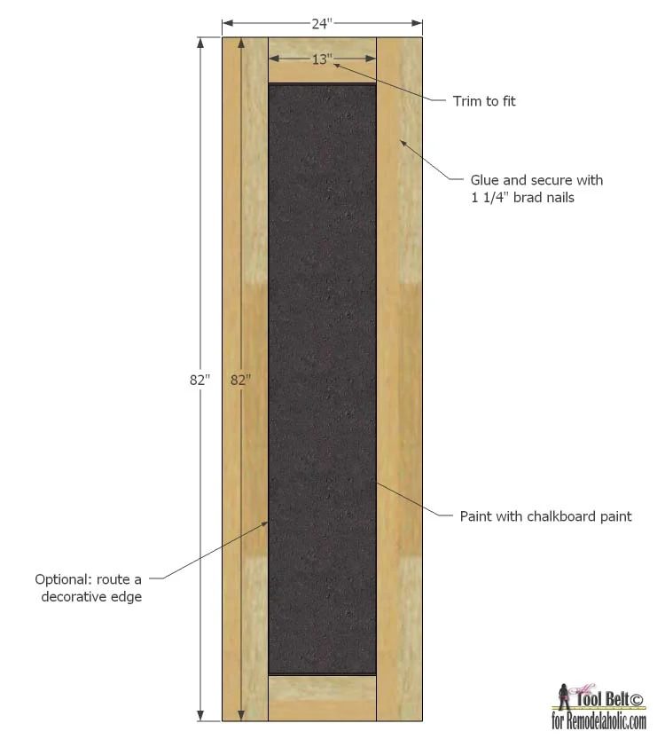 Combine two fun home decor trends, sliding barn doors and chalkboards. Build Handmade sliding message doors with free plans on @Bekob.