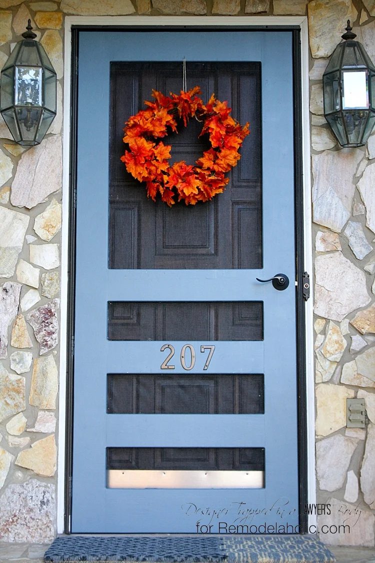 Handmade Screen Door walkthrough by Designer Trapped in a Lawyer's Body for Bekob.com. #diyscreendoor #diydoor